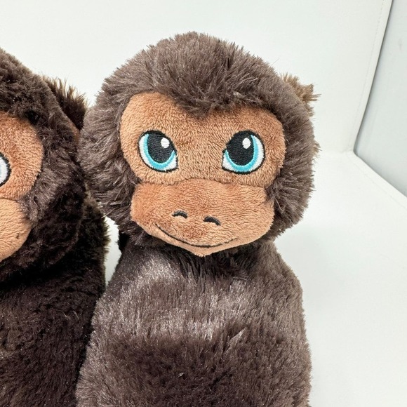 Build a Bear Workshop Brown Blue Eyed Monkey Child Slippers Youth Size XL (3-4) - Picture 12 of 15